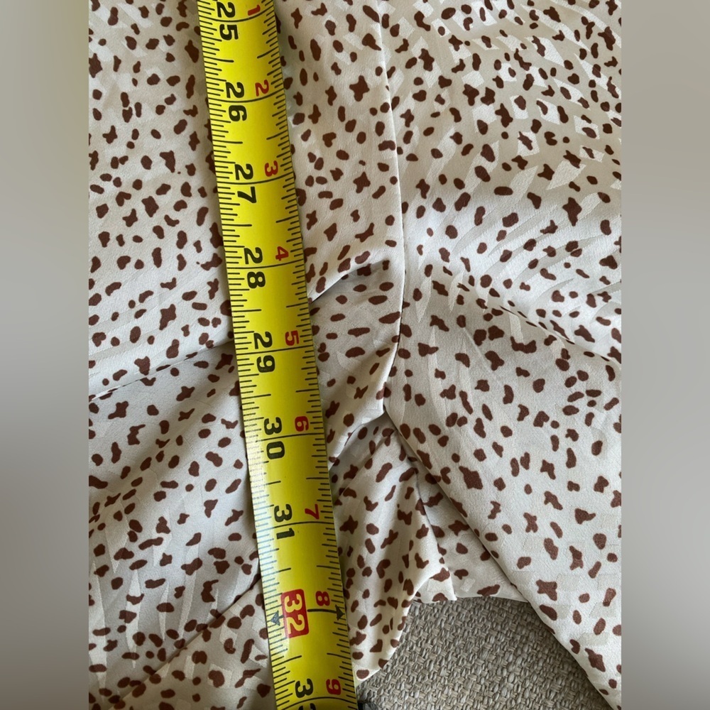 Hutch Jumpsuit Women’s 6 Anthropologie Animal Print Brown and Cream - Picture 6 of 8